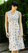 1960's Handmade Floral Babydoll Dress