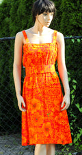 Early 1970's Handmade Pinafore Dress