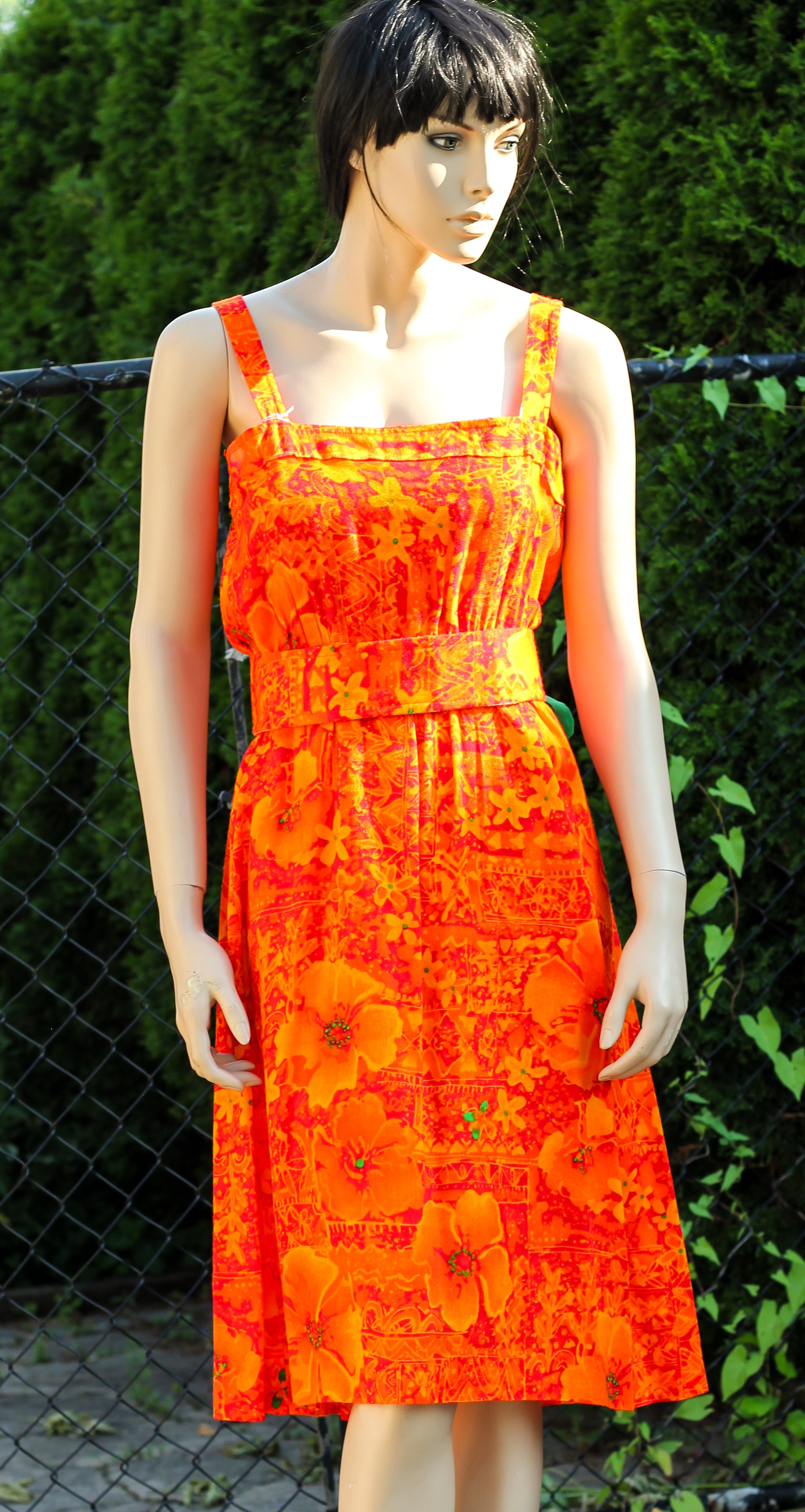 Early 1970's Handmade Pinafore Dress
