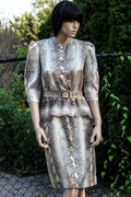 Early 1970's Nu-Mode Snakeskin Patterned Dress