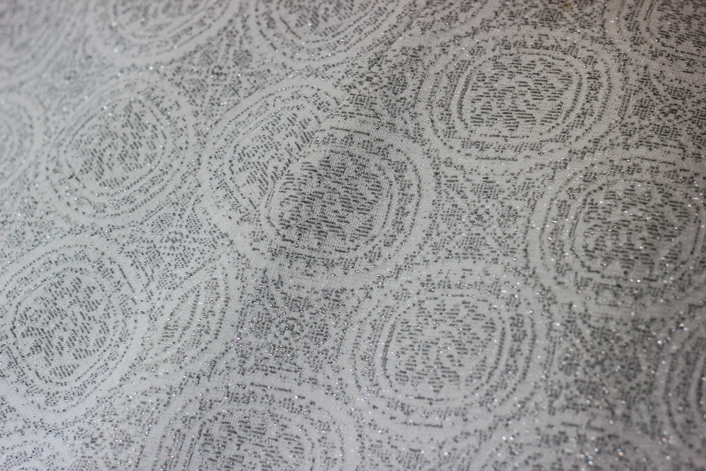 1960's Handmade Silver Brocade Gown