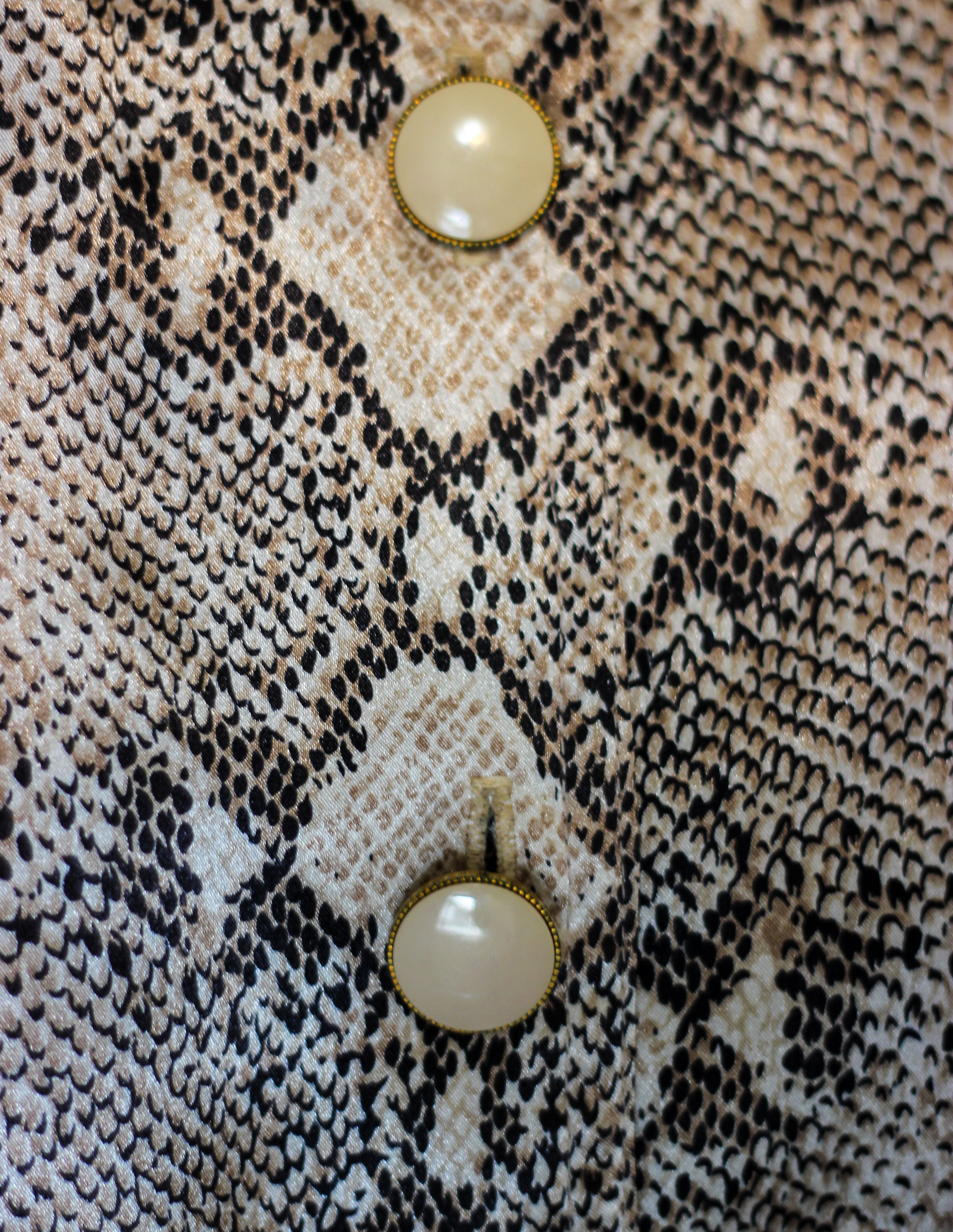 Early 1970's Nu-Mode Snakeskin Patterned Dress