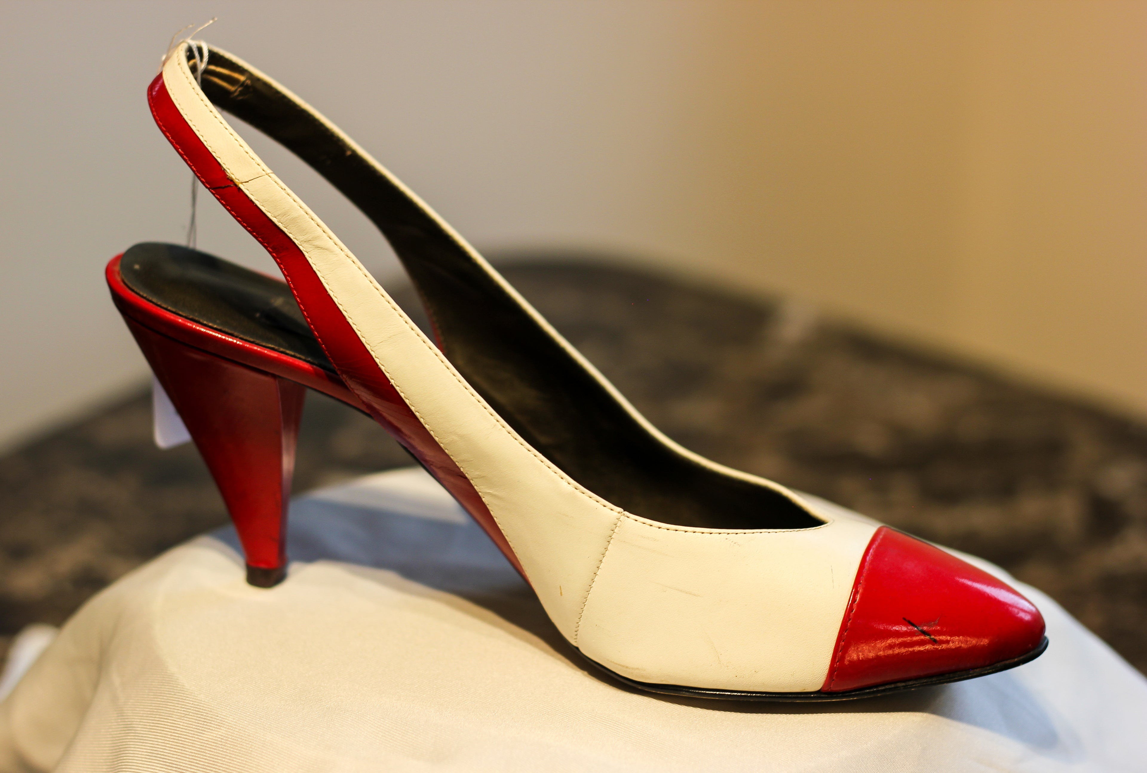 1980's Jamin Brand Leather Slingback Heels