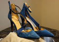 Jessica Simpson Wynnley Blue Suede Strappy Stiletto