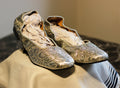 1960's Handmade Silver Brocade Ballet Flats