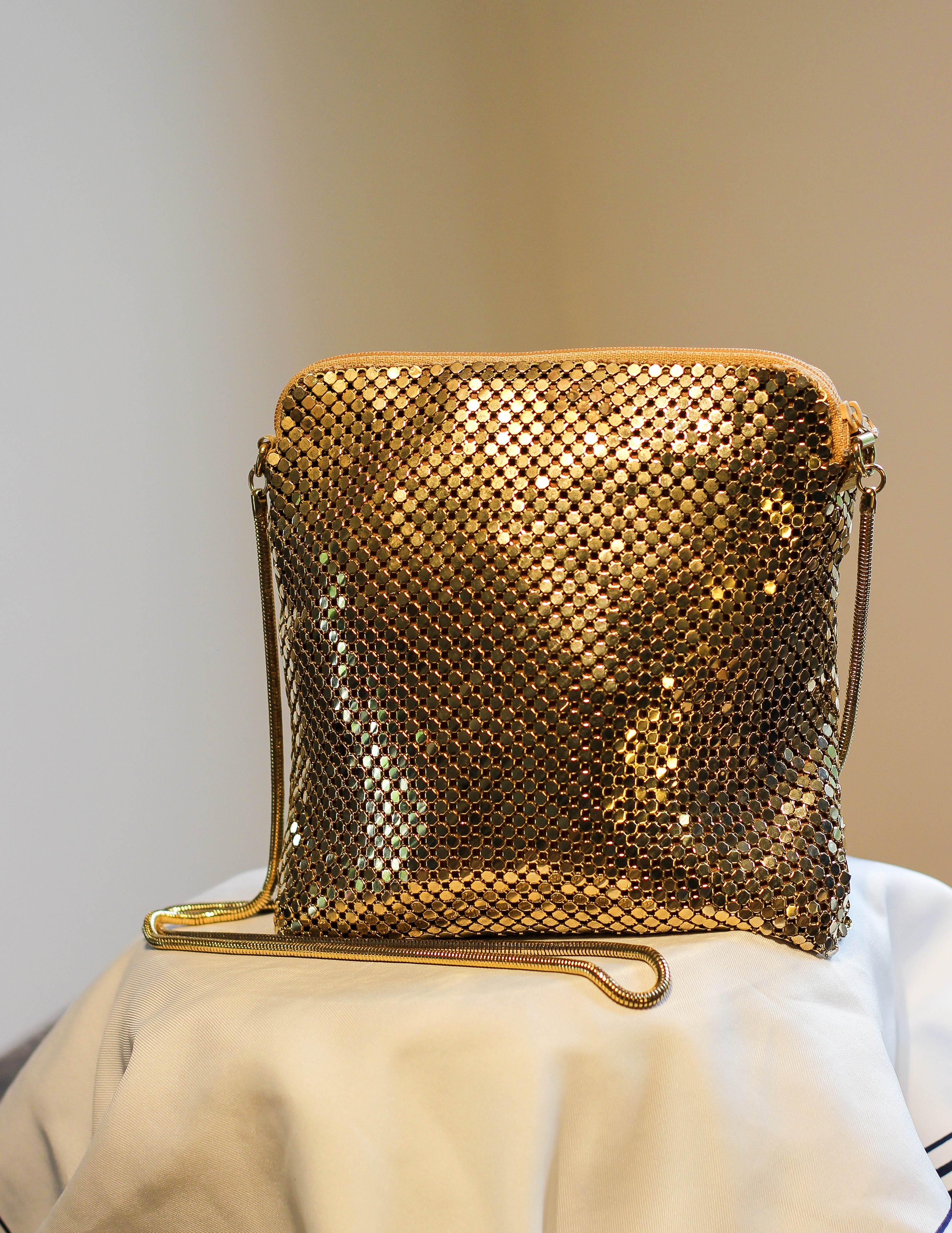 1970's Gold Chain Mail Purse
