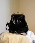 1960's Sparkly Black Patent Leather Purse