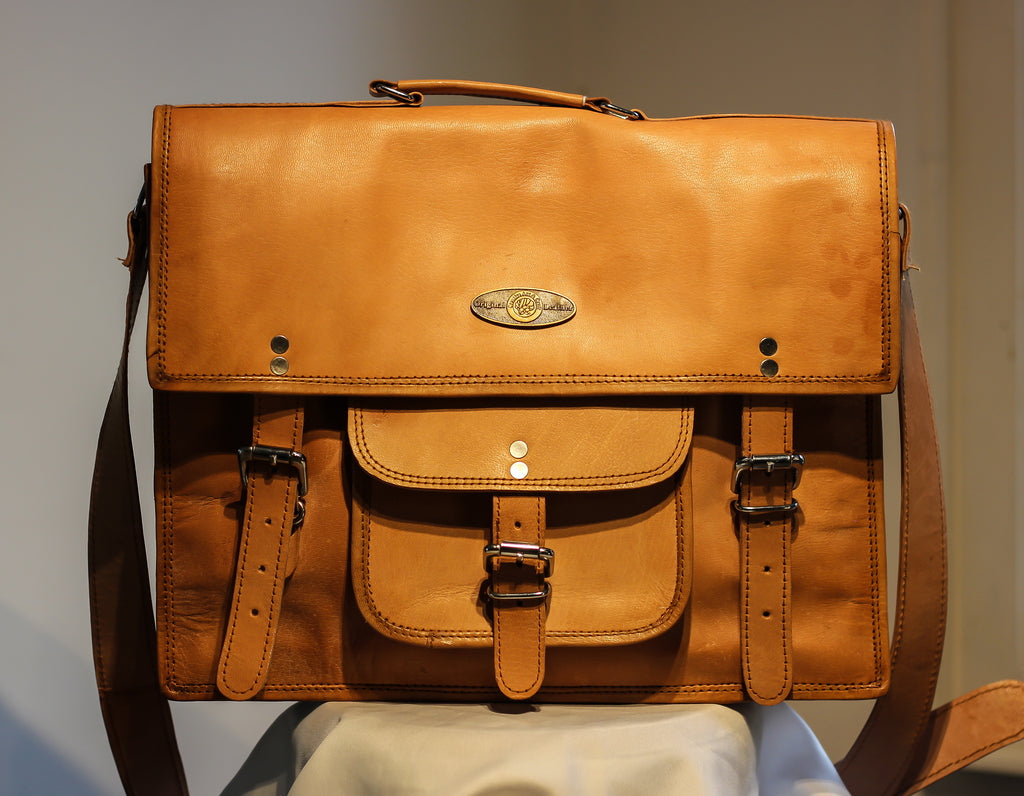 Handcrafted Vintage-Inspired Leather Messenger Bag