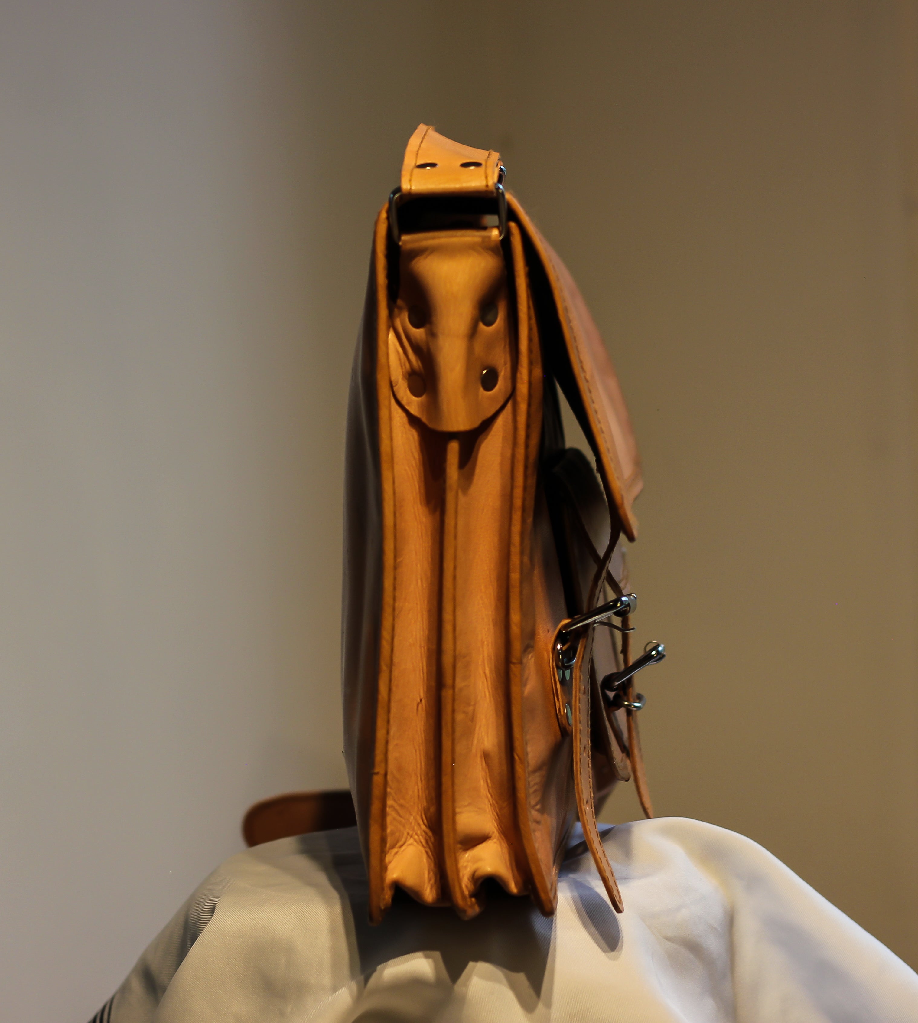 Handcrafted Vintage-Inspired Leather Messenger Bag