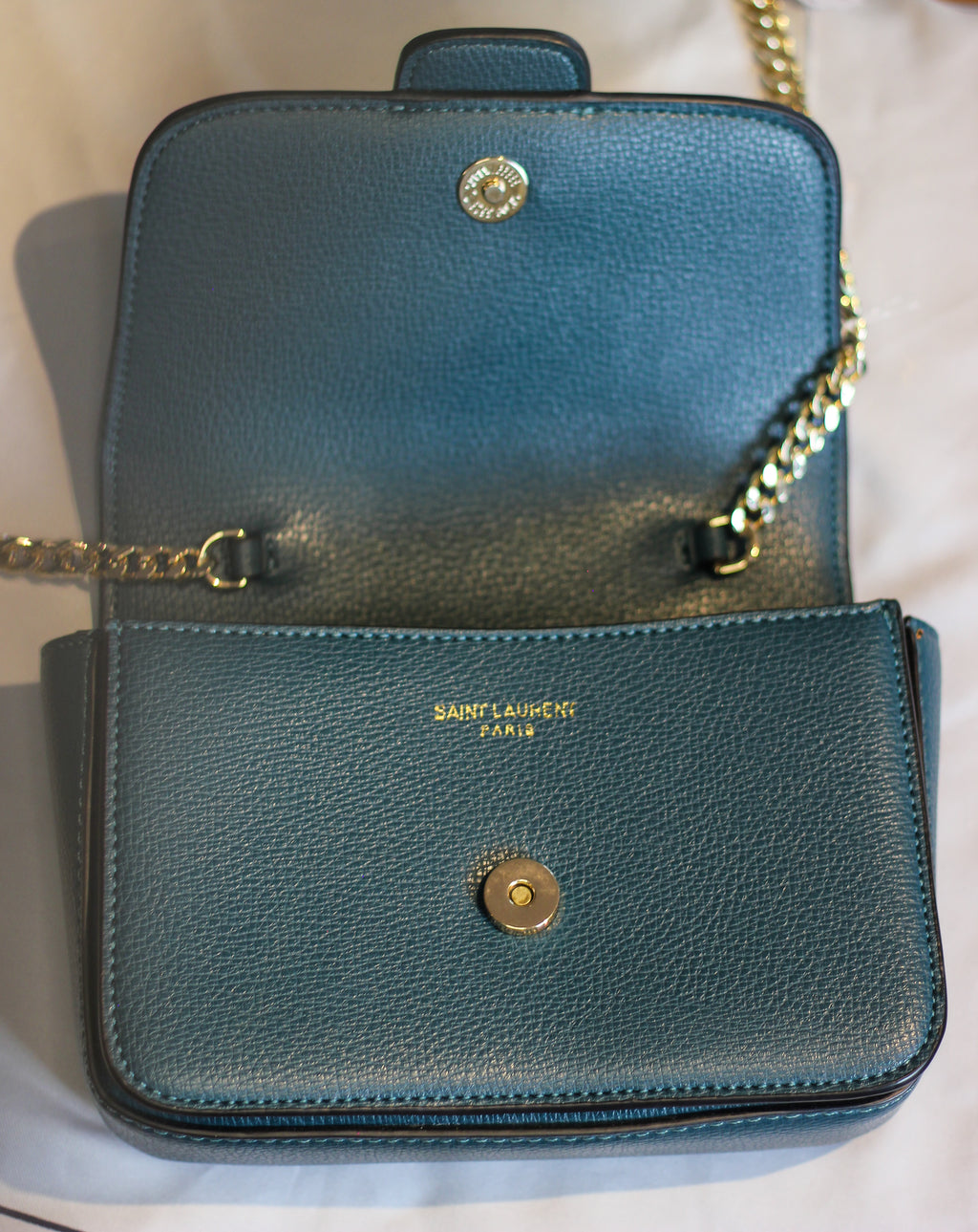 Yves St. Laurent Teal Purse