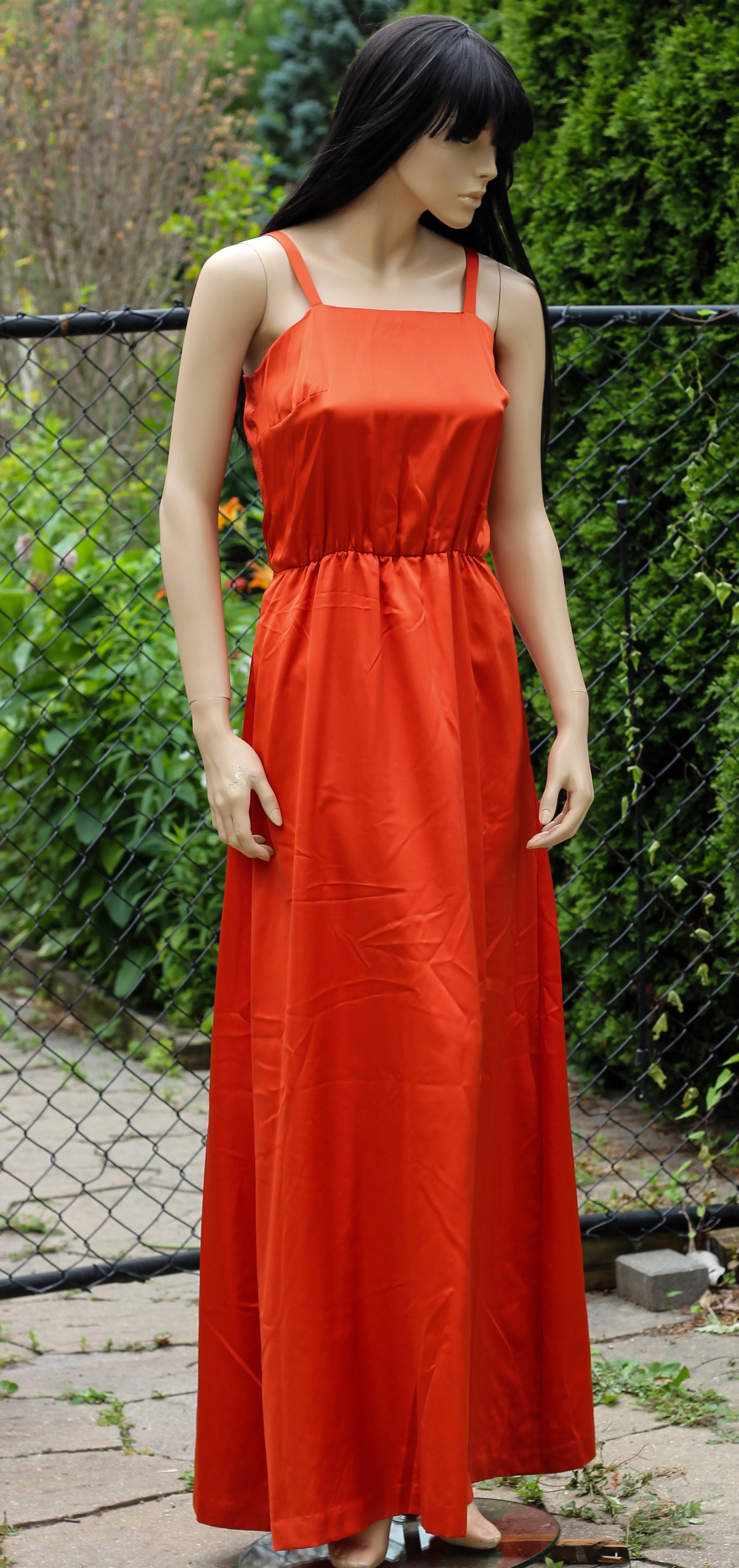 1980's Satin Maxi Dress