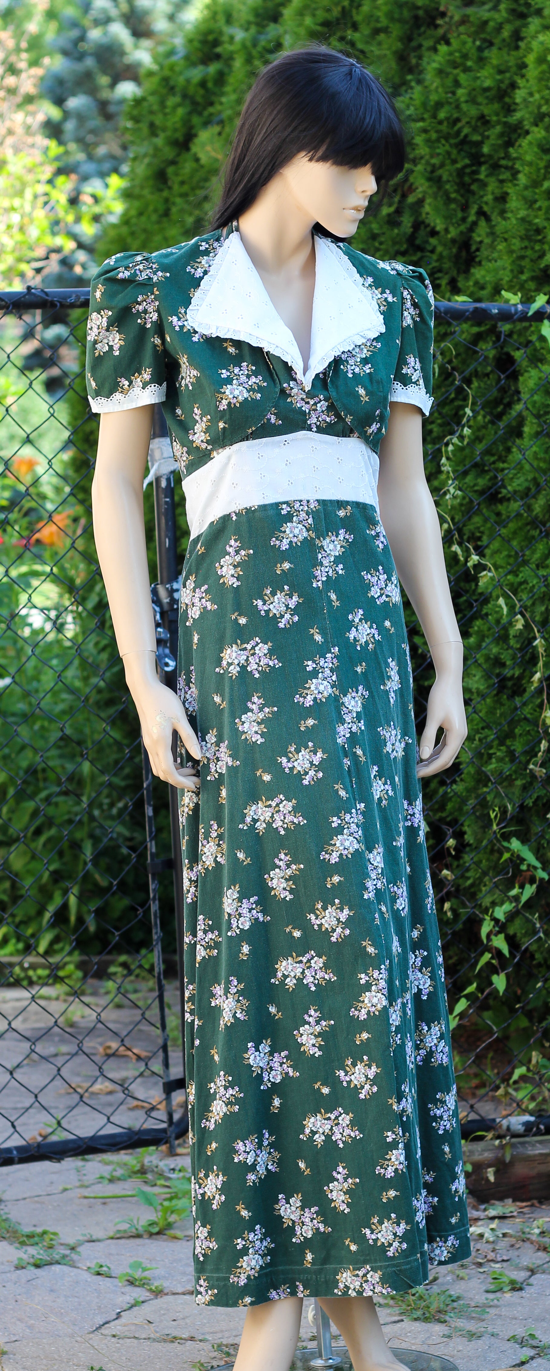 1970's Homemade Prairie Dress and Matching Bolero