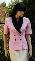 1980's Handmade Double-Breasted Pink Blazer