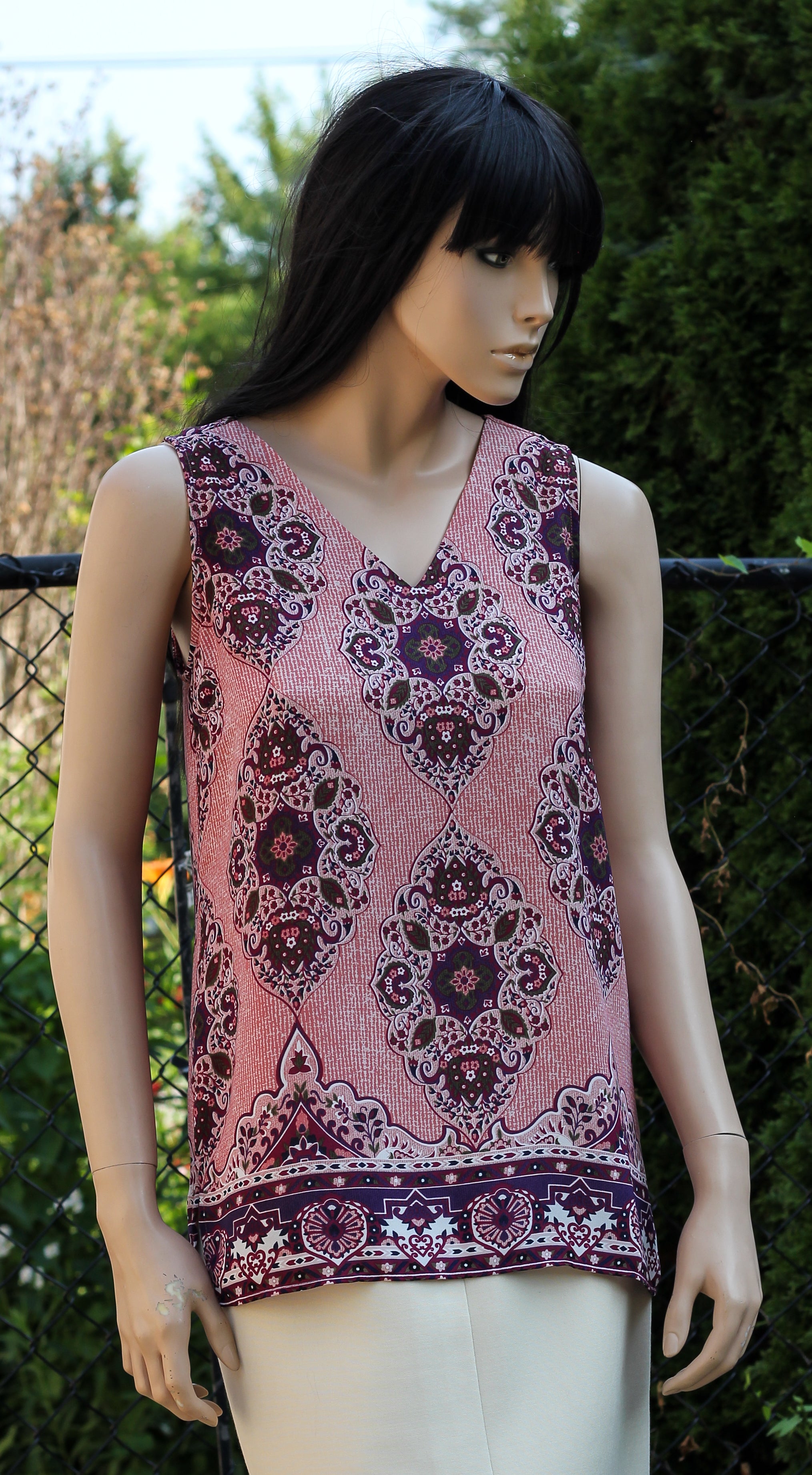 Modern "Violet & Claire" Sleeveless Top