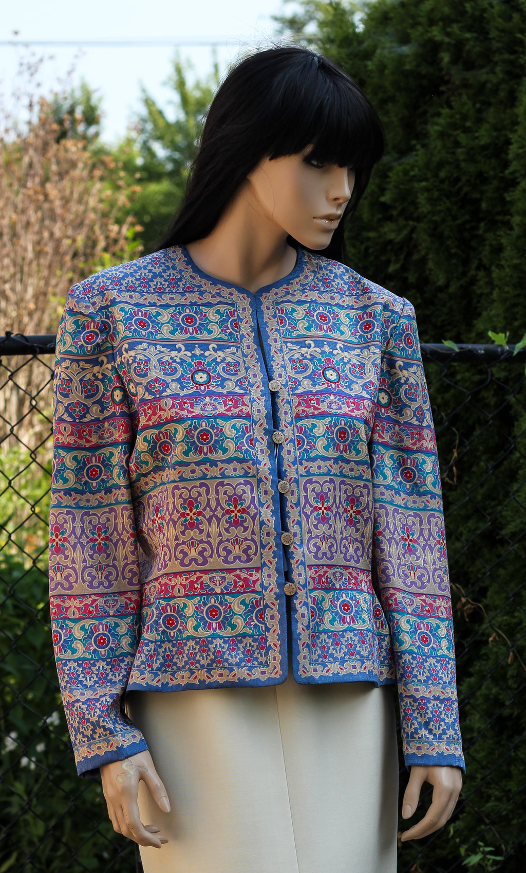 1980's "Adrianna Papell" Silk Jacket