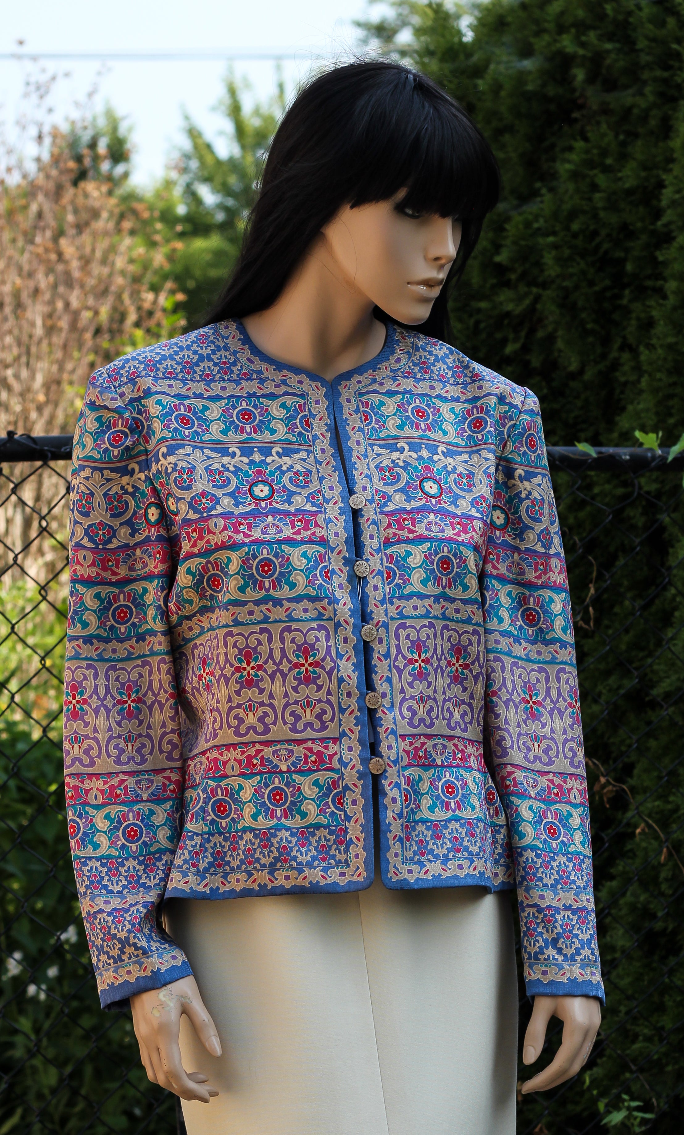 1980's "Adrianna Papell" Silk Jacket