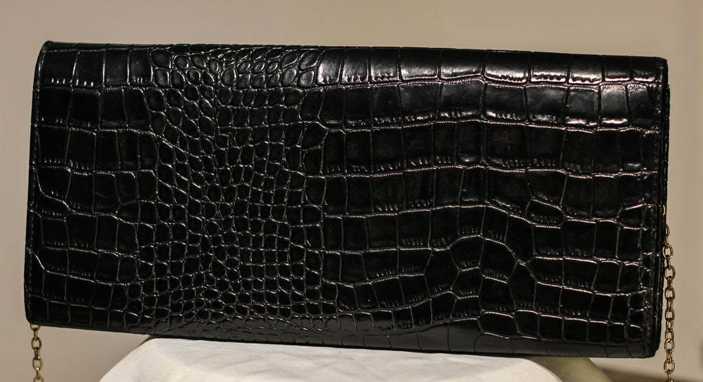 1980's Faux Crocodile Embossed Purse