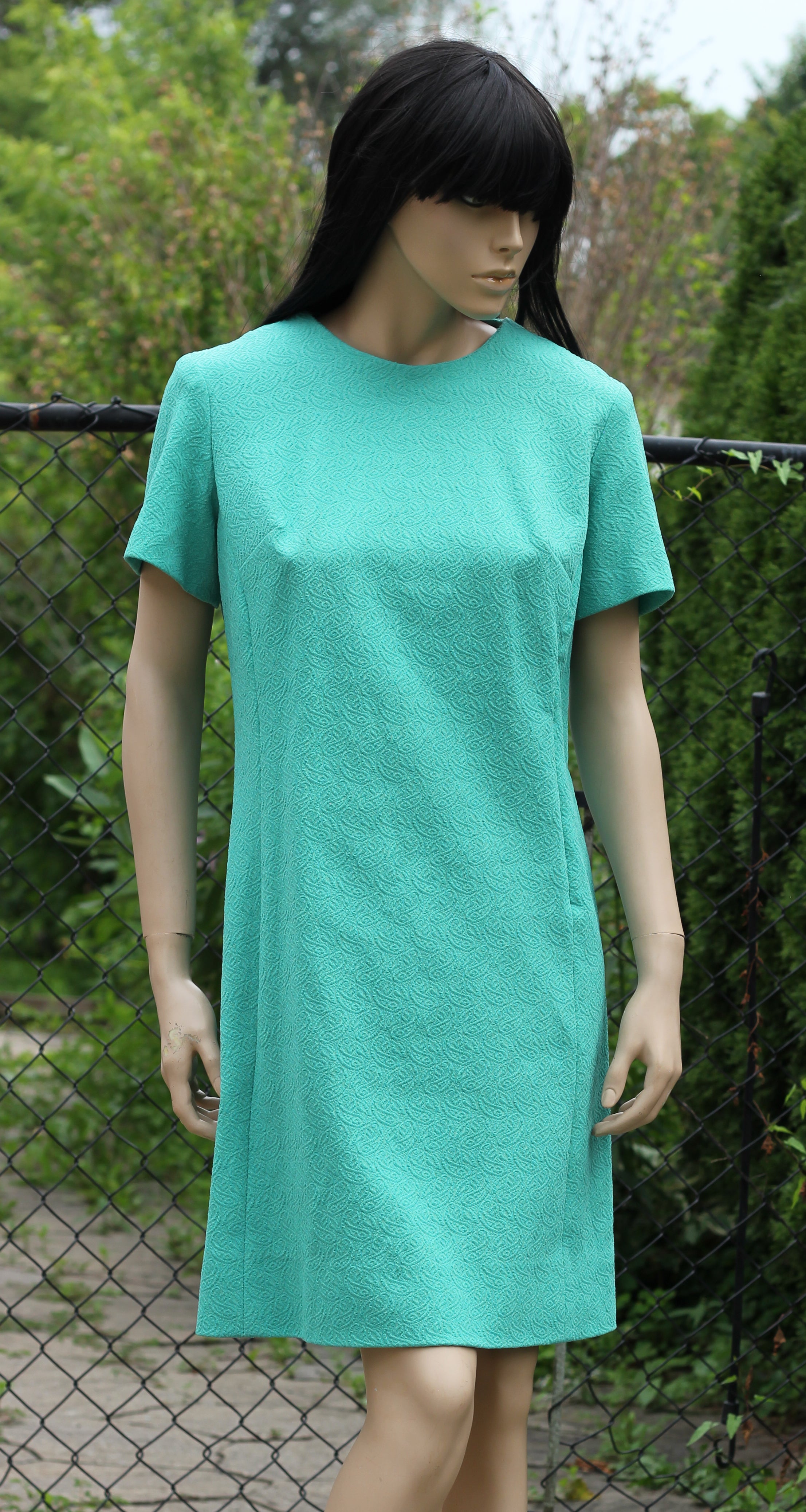 1960's Handmade Teal Shift Dress