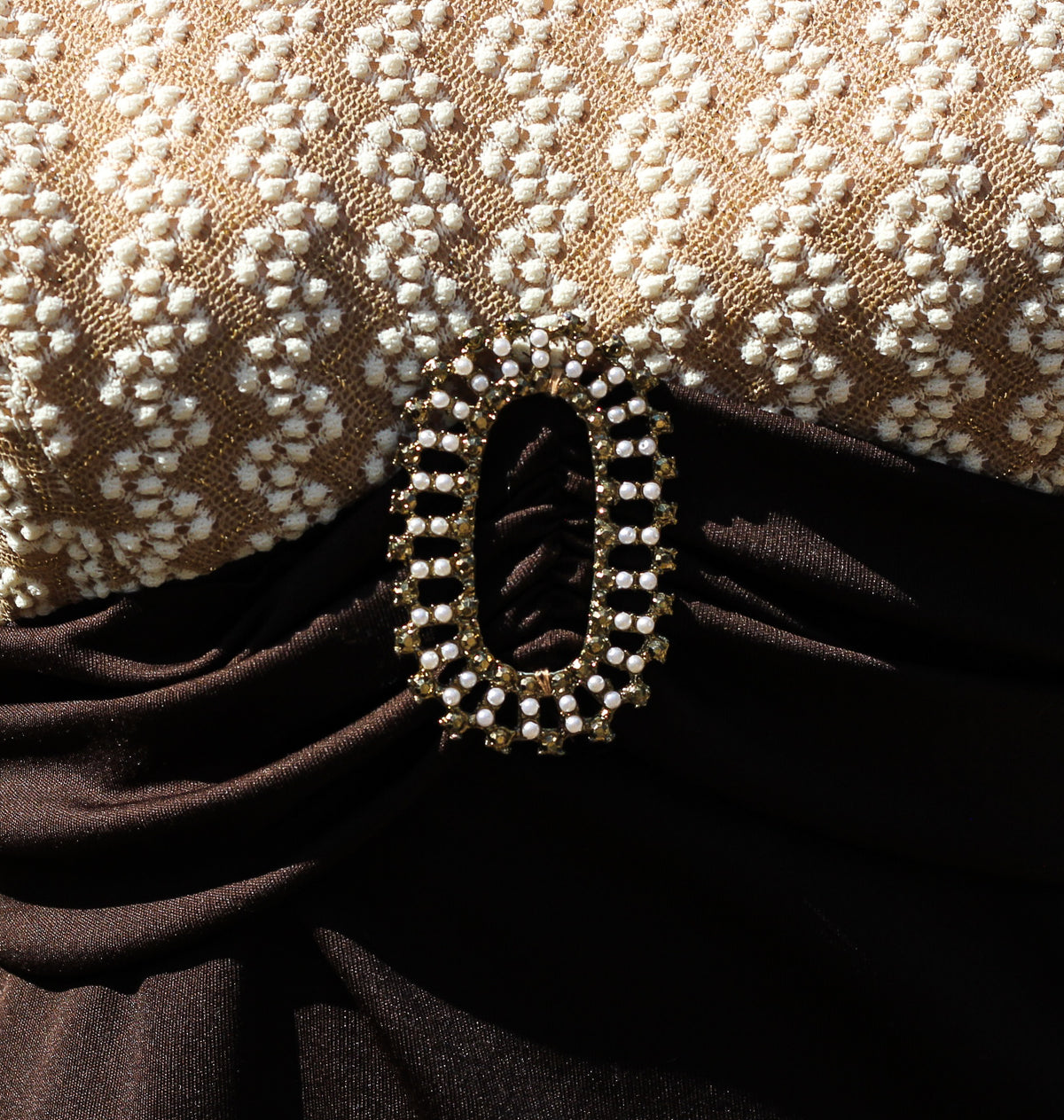 1970's "Sandy Gray" Empire Maxi Dress