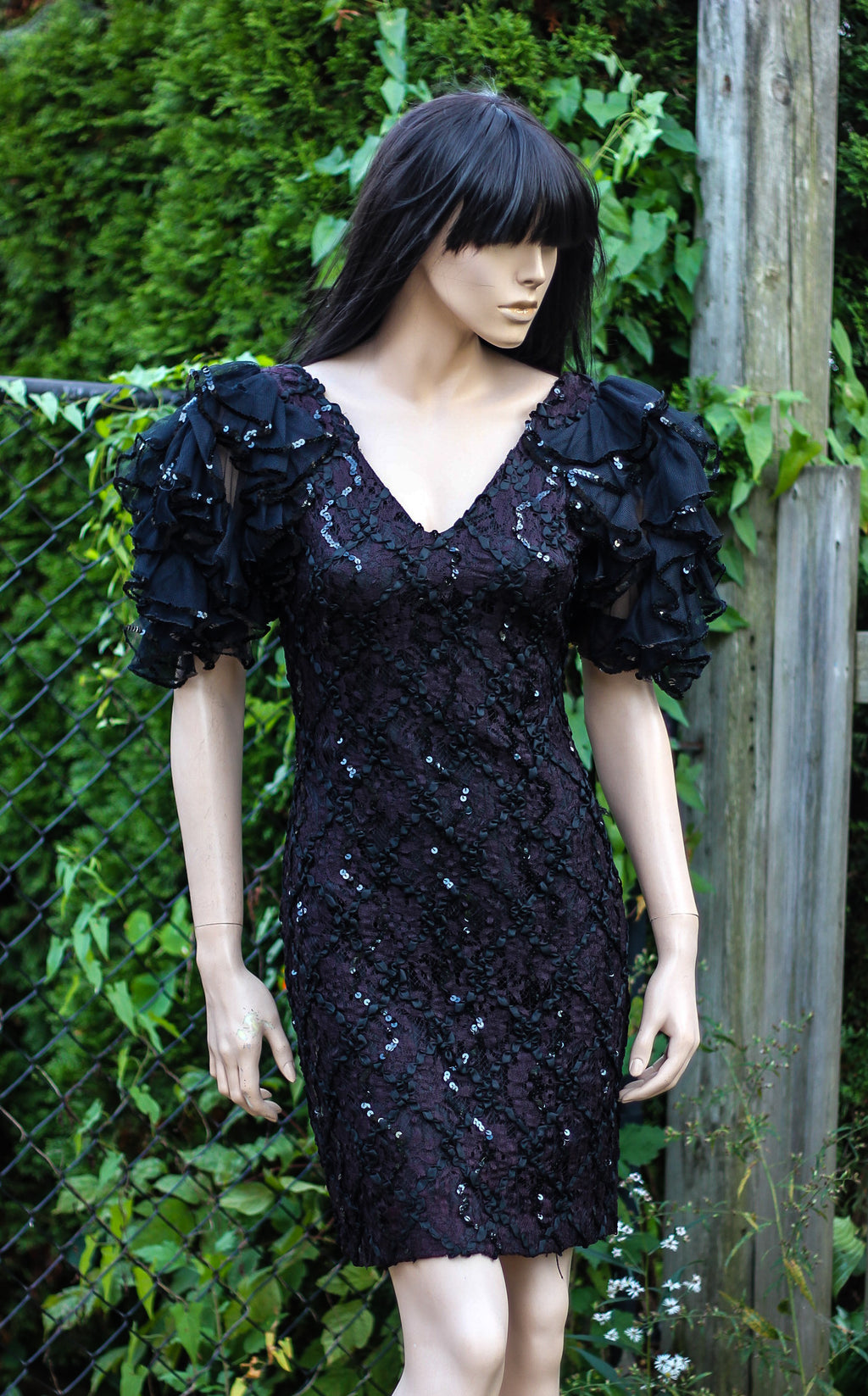 1980's "Susan Roselli for Vijack" Sequined Cocktail Dress