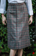 1970's A-line Plaid Skirt