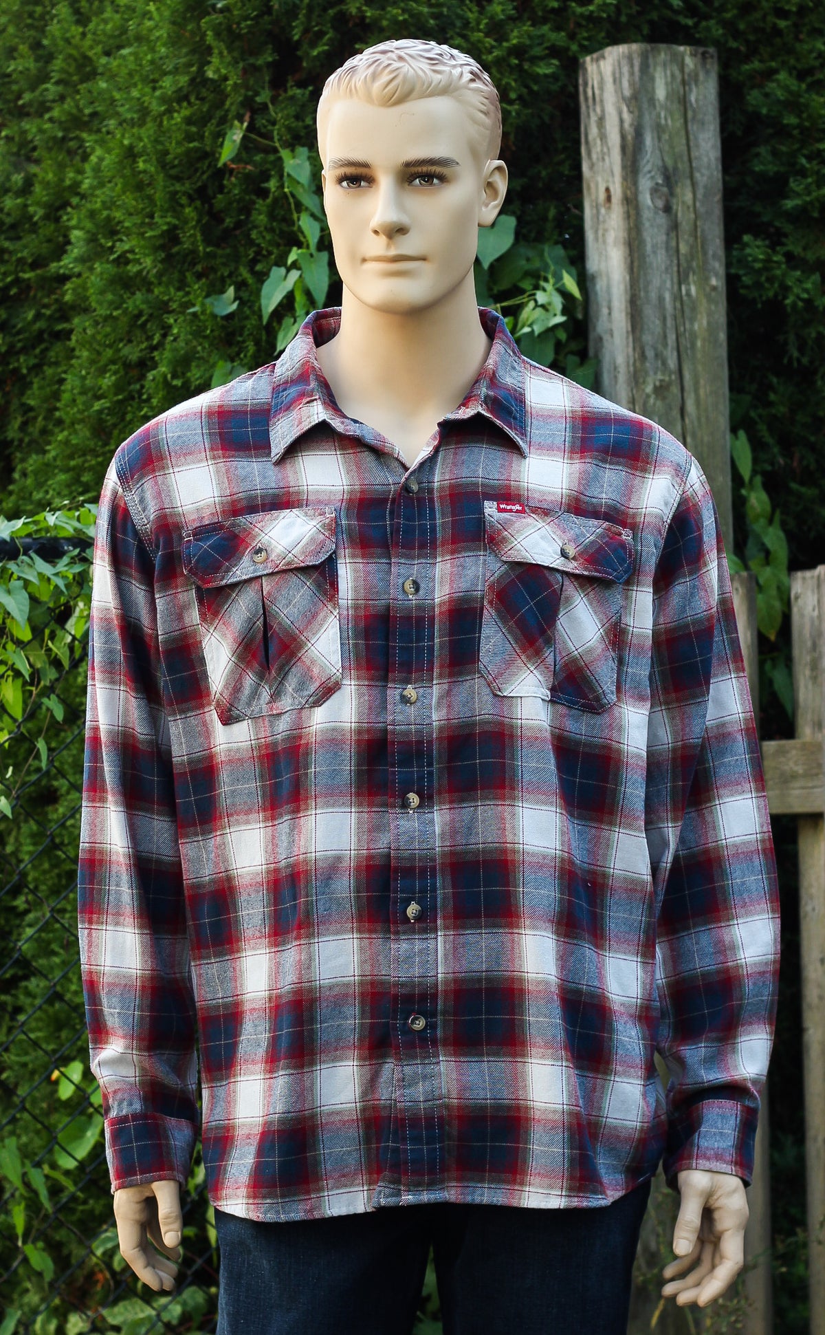 "Wrangler" Red Plaid Shirt
