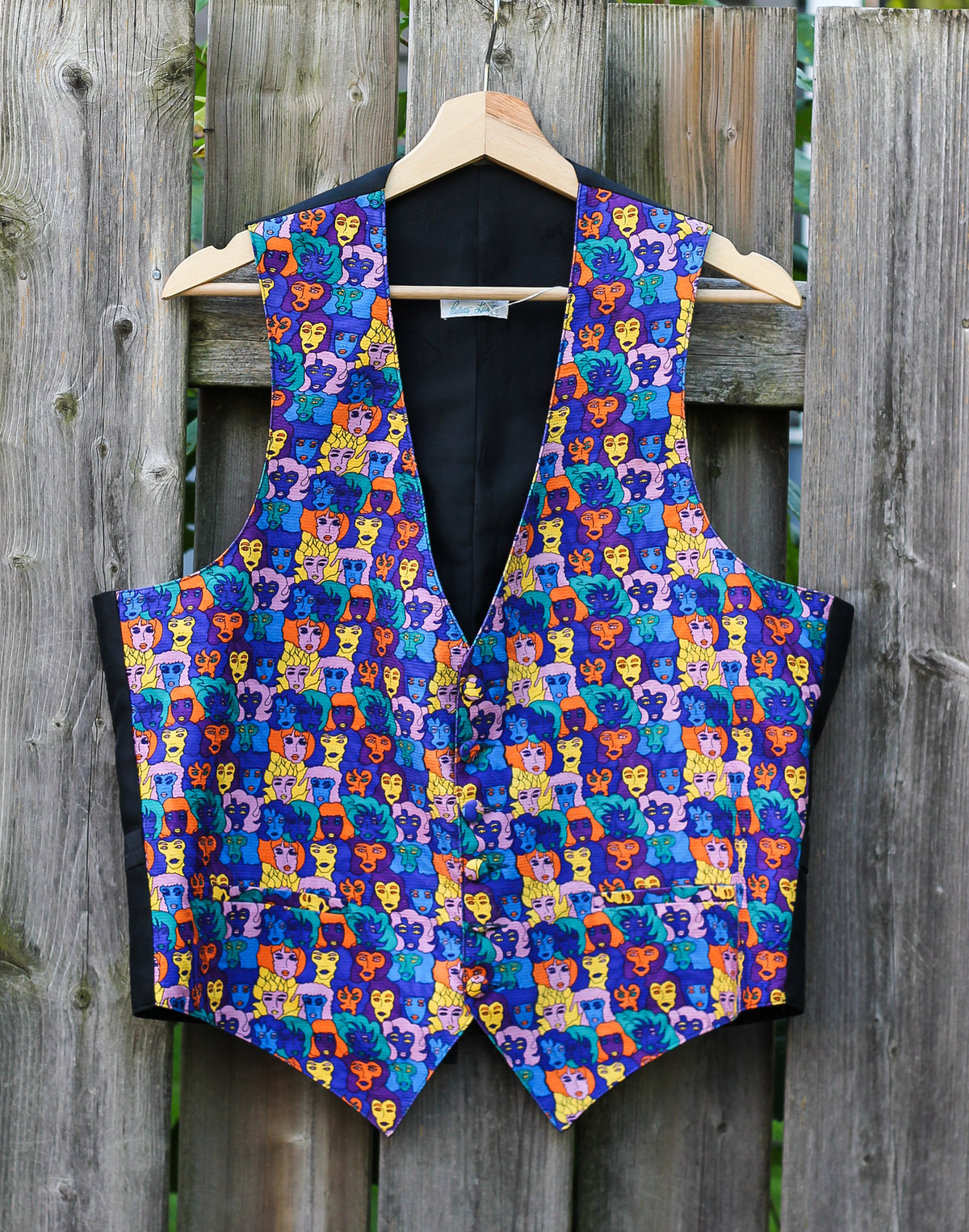 1990's "Paulette Lust" Silk Hand-Painted Vest