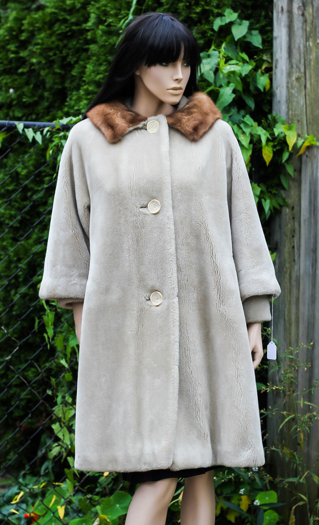 1950's "Borgana" - "Sportowne" Faux Fur Coat