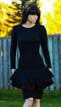 1980s Lori Ann Ruffle Party Dress