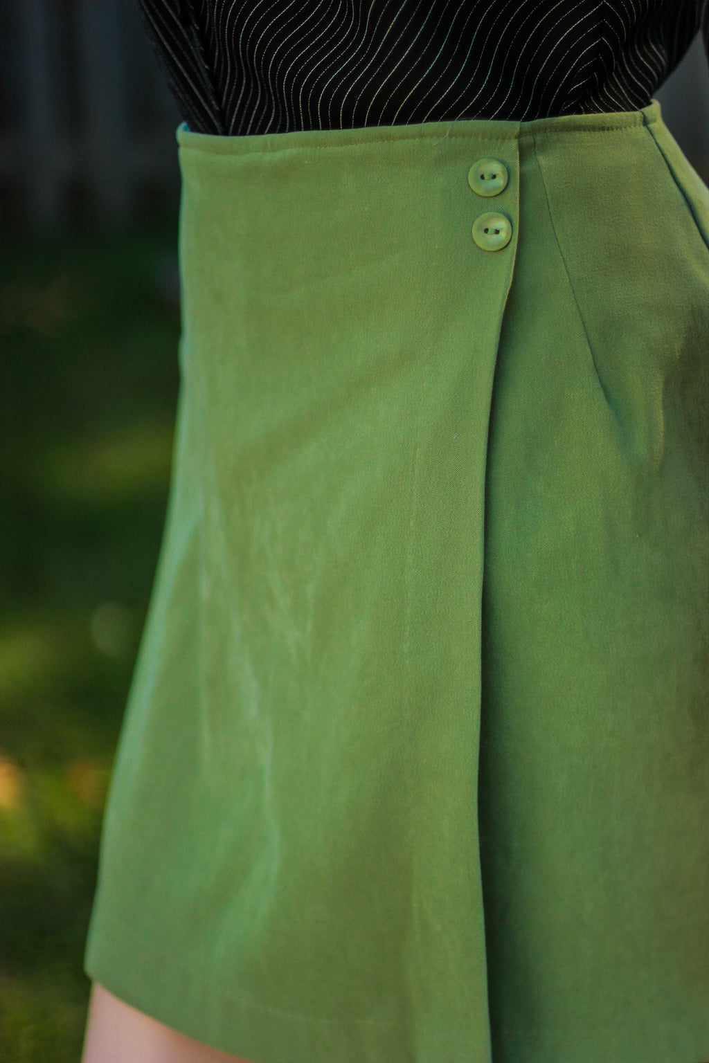Y2K "Accomplice" Faux Suede Wrap Skort