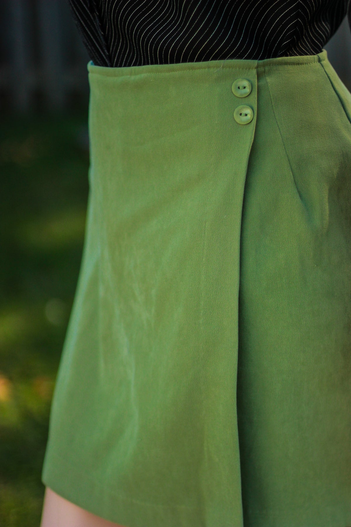 Y2K "Accomplice" Faux Suede Wrap Skort