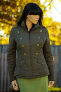 Y2K "DKNY Active" Military Puffer Coat