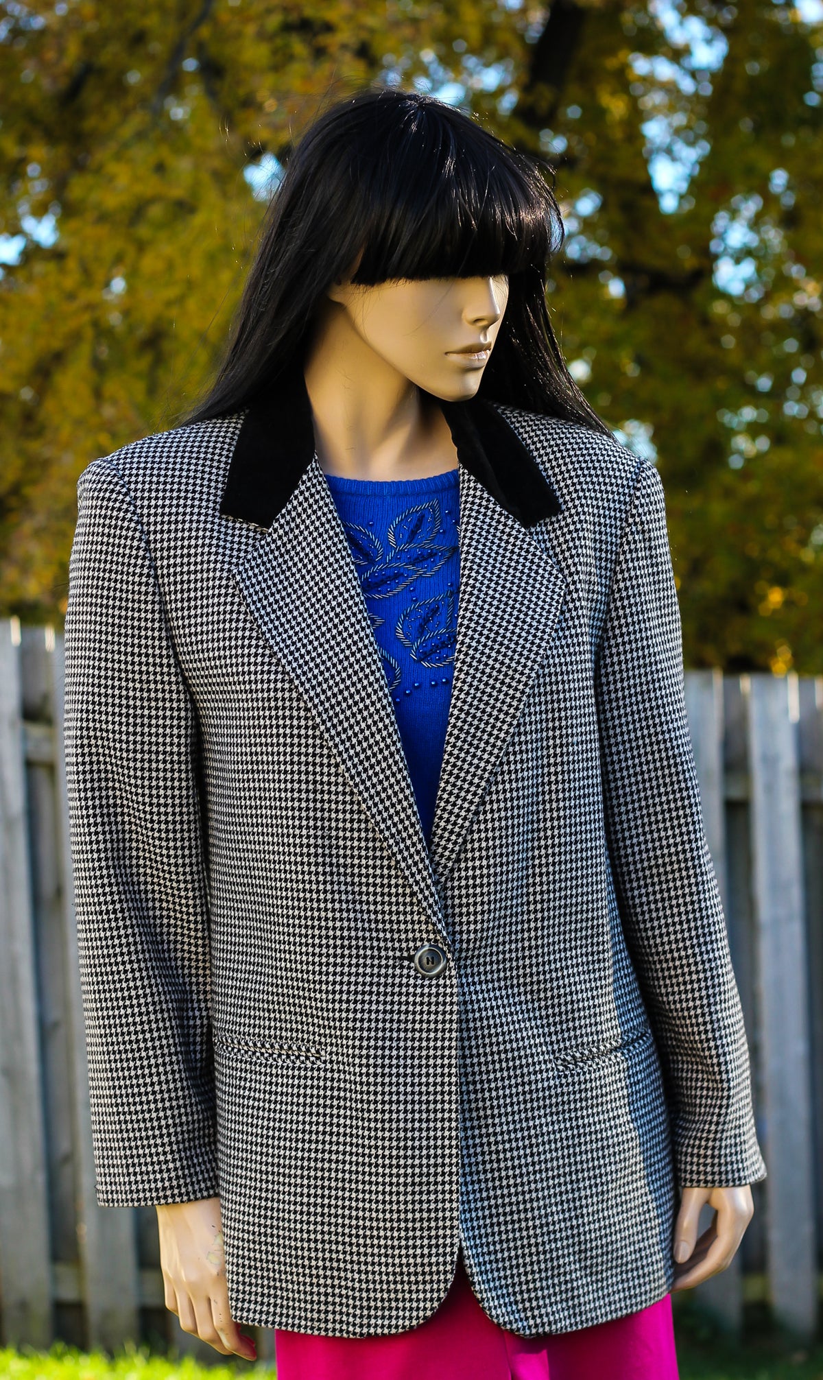 1990's "Sag Harbor" Houndstooth Blazer